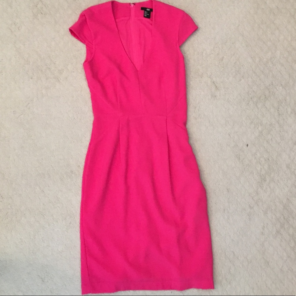 H&M hot pink dress